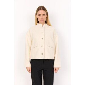 NWT SOYA CONCEPT SHAIMA Cream Teddy Jacket